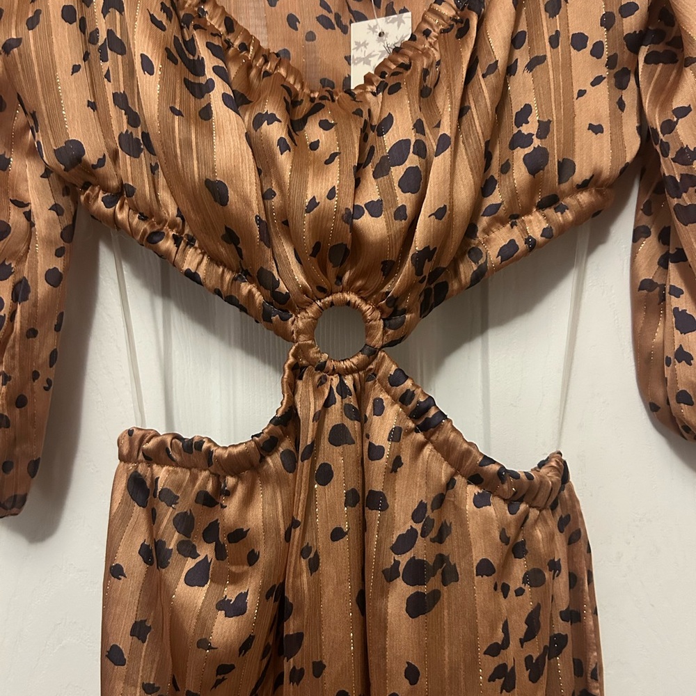 Chic Backless Brown and Black Dress